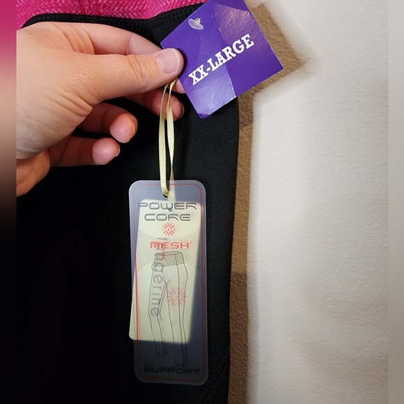 Tangerine Athletic Athleisure Yoga Pant, Black & Pink, Women's XXL (2XL) NWT - Picture 3 of 8